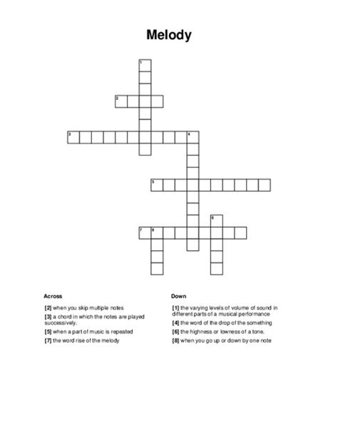 crossword melody|italian for melody crossword.